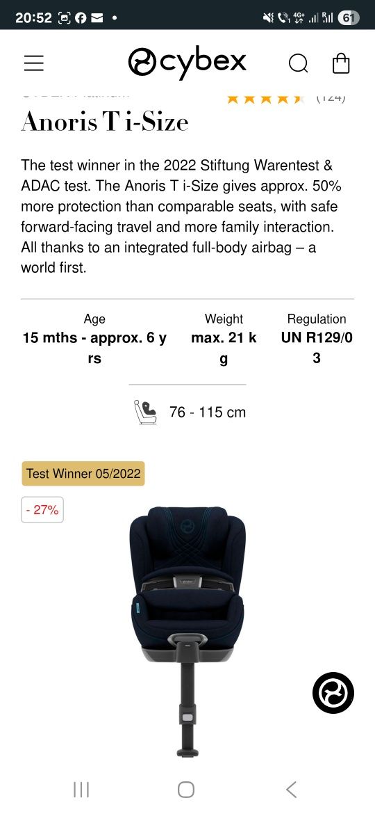 Scaun auto Cybex Anoris T i-Size