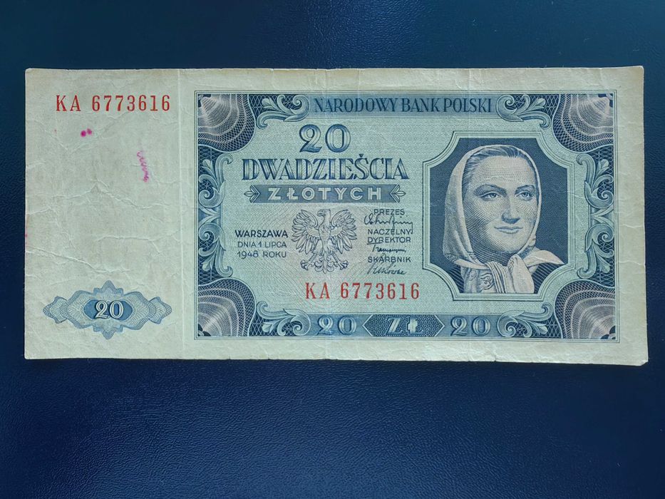 Банкнота 20 злоти 1948г.