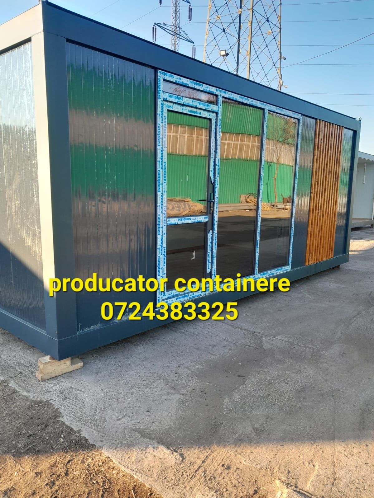 Vand container birou, gru sanitar, vestiar, vitrina,dormitor muncitori