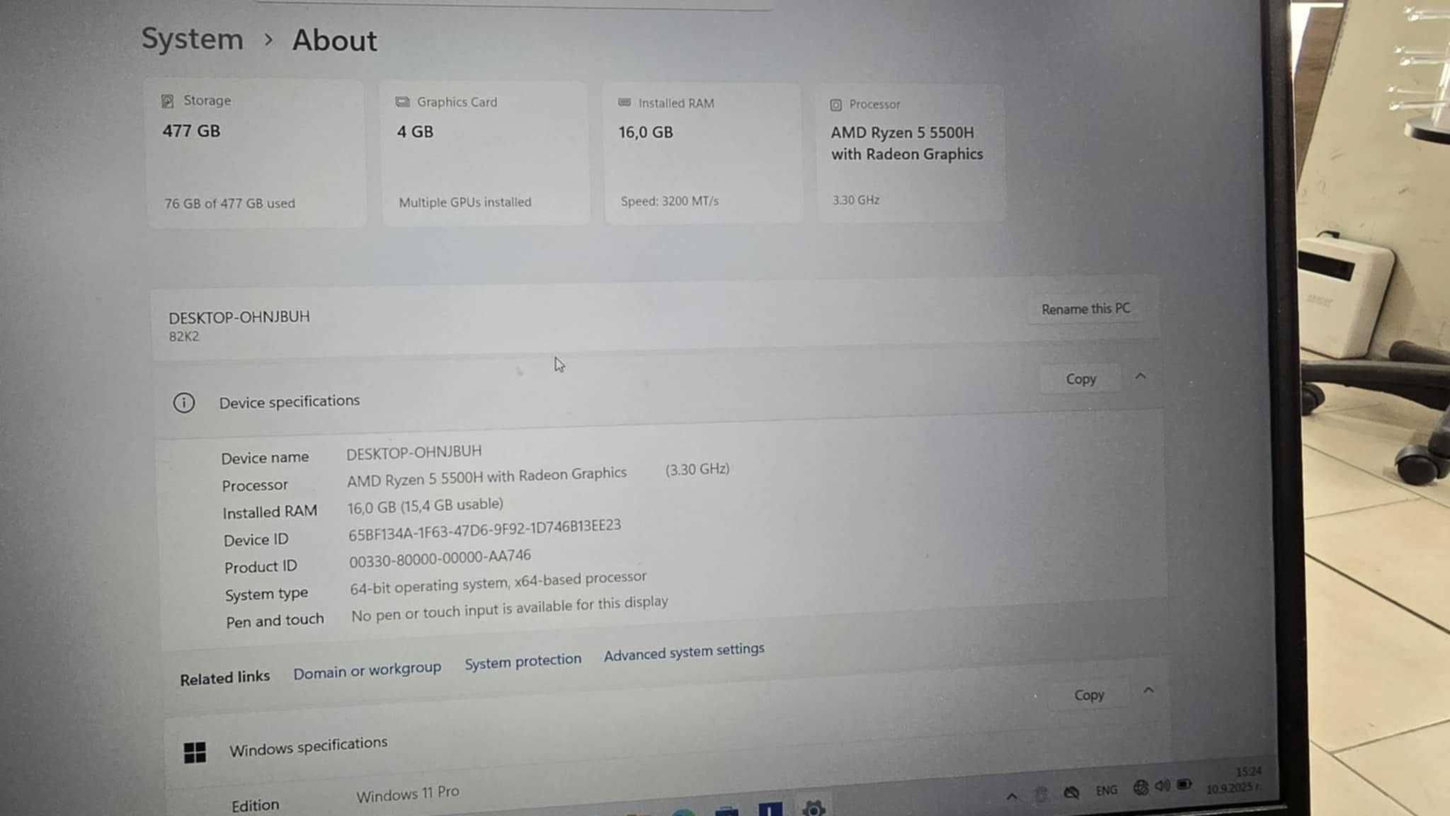 Лаптоп Lenovo IdeaPad Gaming 3 / RTXR 2050 / 16ГБ RAM  / 512SSD