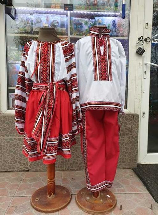 COPII Costum National- Popular ie camasa catrinta vesta bundita