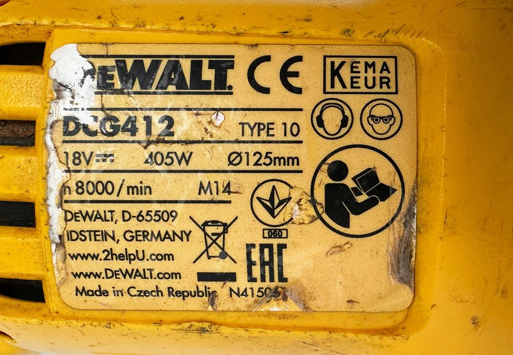 DeWALT DCG412 - Акумулаторен ъглошлайф 2x18V 4.0Ah