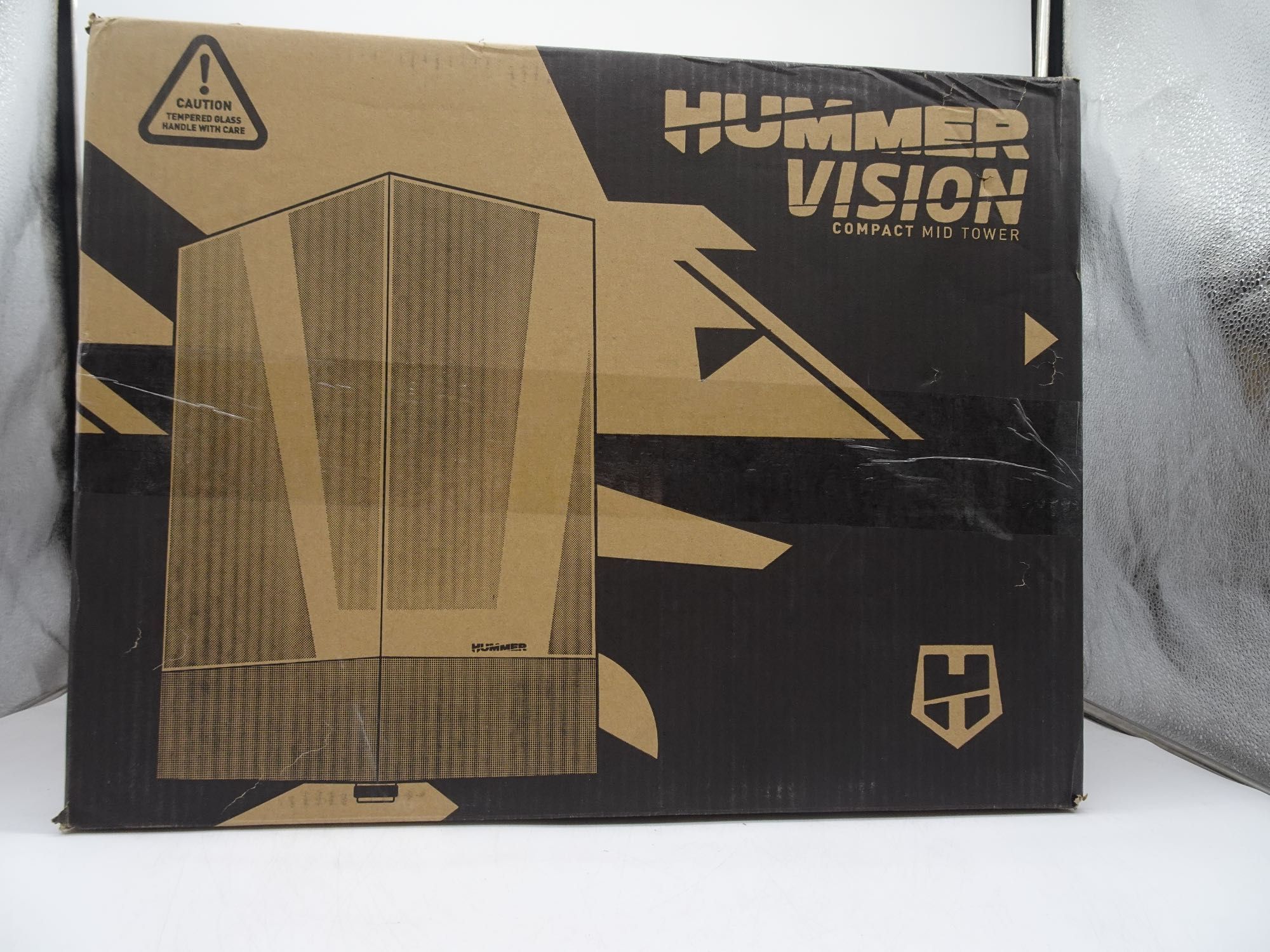 NOX Hummer Vision Gaming Middle Tower Cutie de calculator Alb