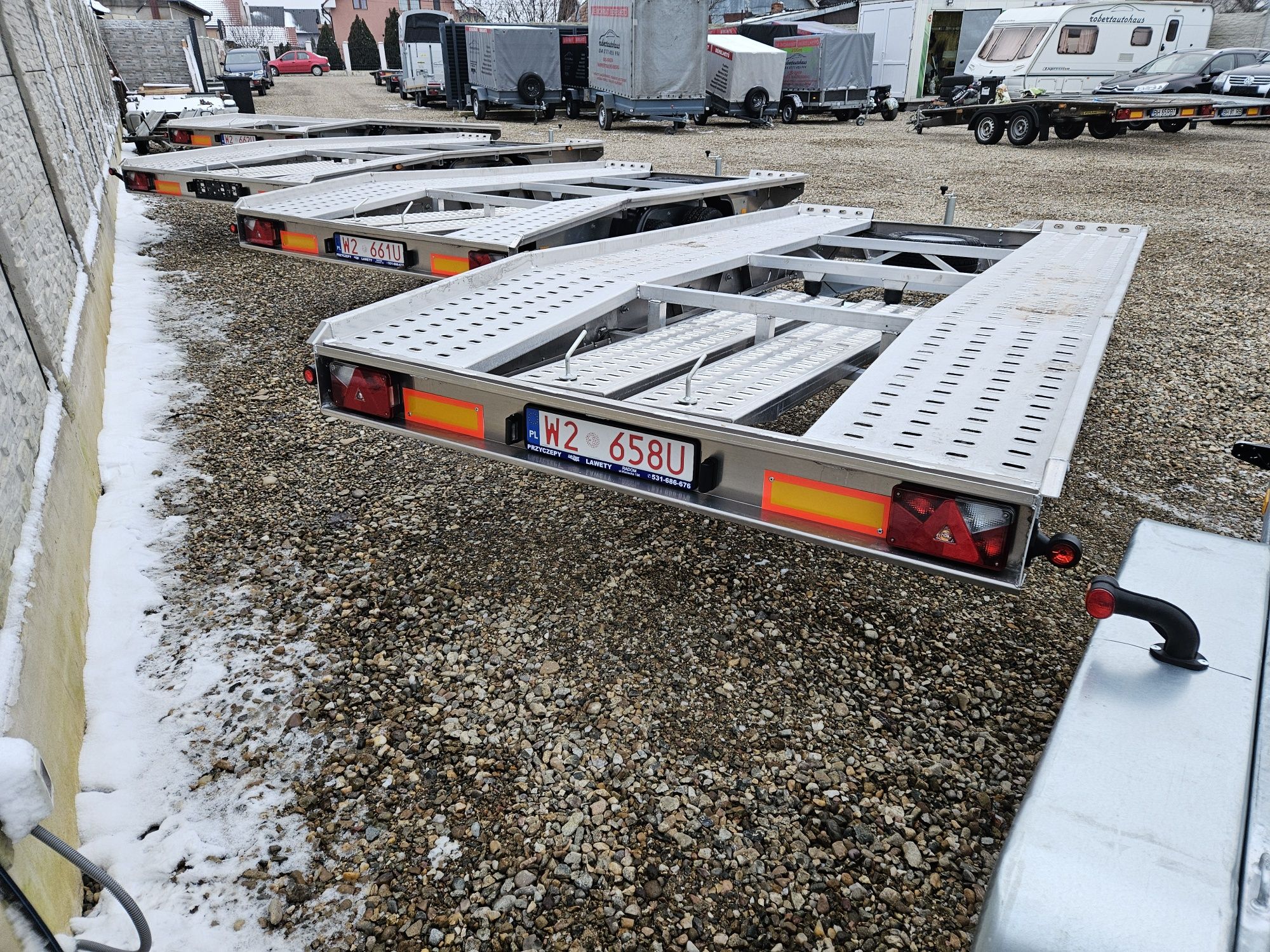 Trailer aluminiu 4,5 metri 2000 kg,model nou 2024