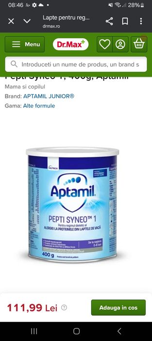 Aptamil pepti syneo 1
