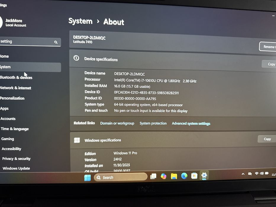 Laptop Dell Latitude 7410 i7(10gen) 16gb 512ssd - perfect functional