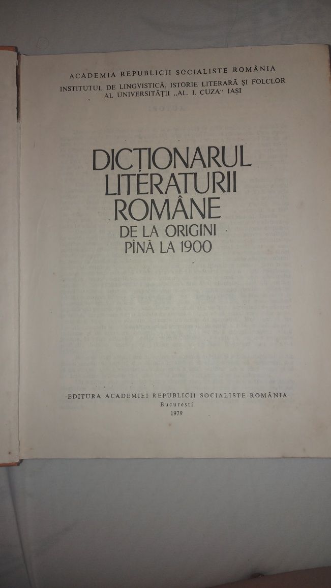 Dicționarul literaturii române