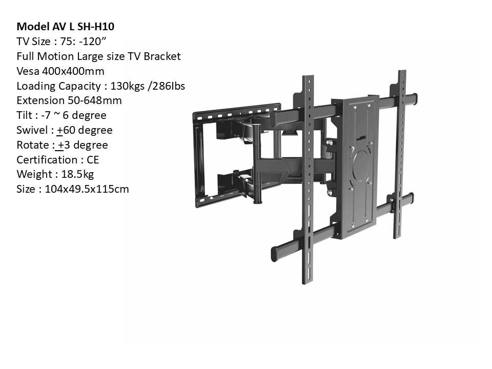 SH SH-H10      от75 до120 KRONSHTEYN TV/ кронштейн для ТВ угловой