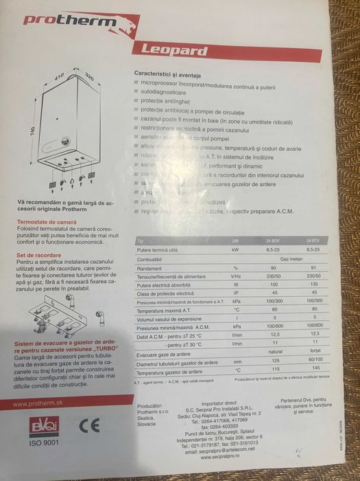 Centrala termica conventionala ProTherm