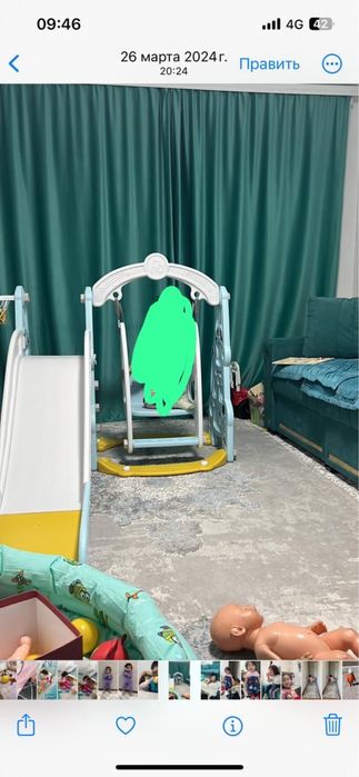 Продам детскую горку с качелей