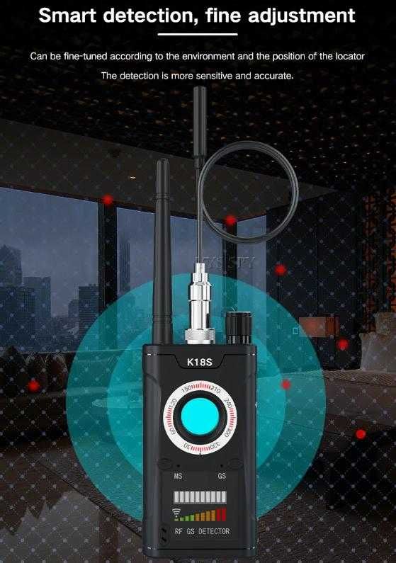 K18S 2024г! Скрита Камера Детектор Тракер GSM Аудио Бръмбар Магнитомер