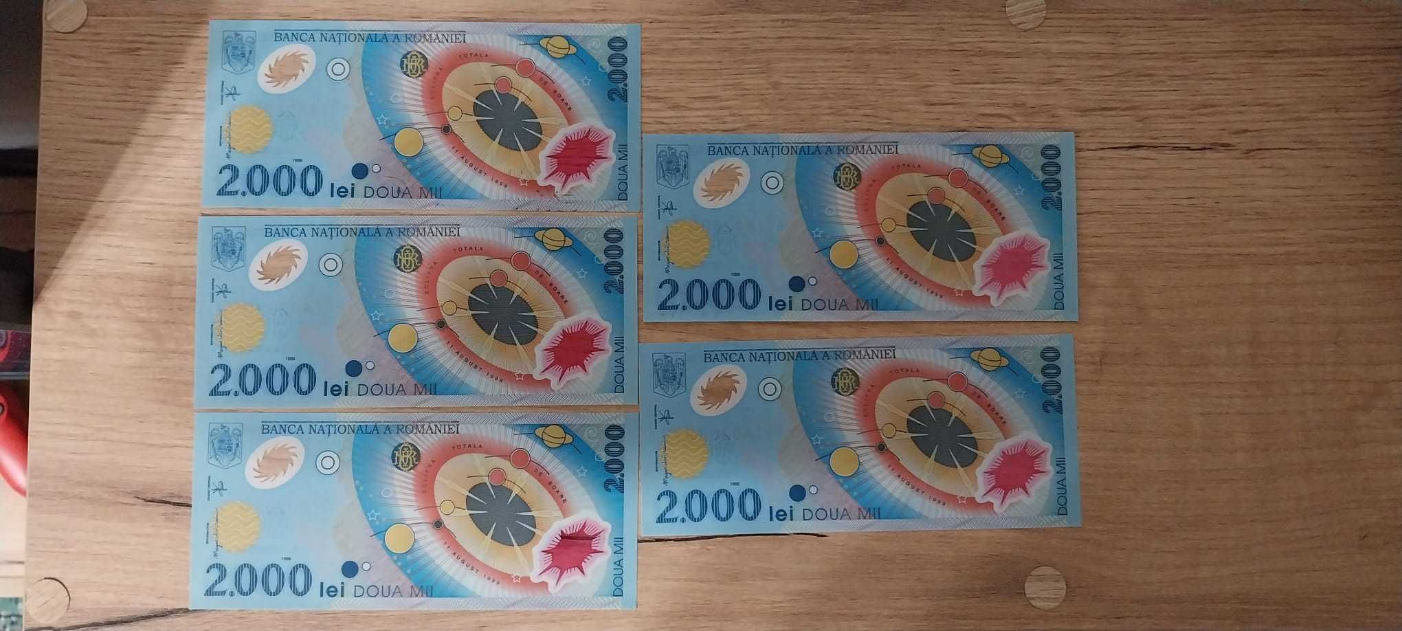 Bancnote de 2.000 lei cu eclipsa