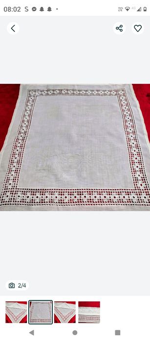 Față de masă țărăneasca, lucrată manual cu ciur