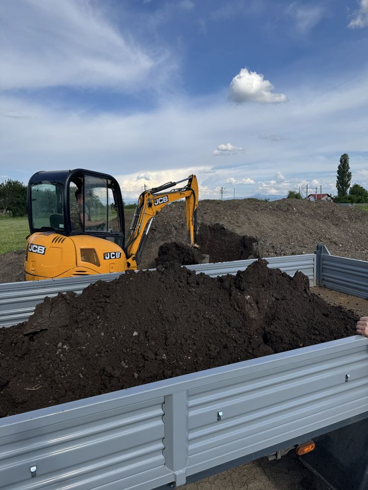 Executăm lucrări cu miniexcavator si transport basculabil