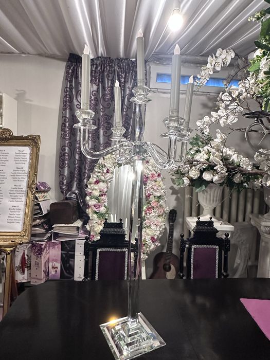 Sfesnic cristal demontabil, 84 cm cu 5 brate