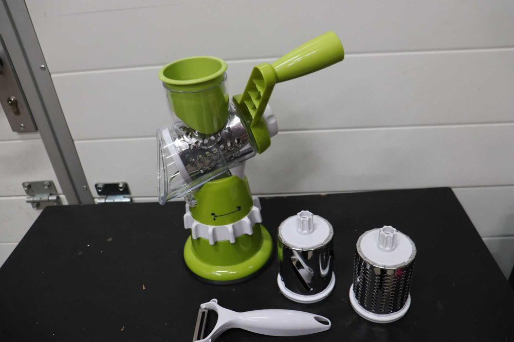 Ротационно ренде, резачка за зеленчуци мандолина, 3 барабанa, ДЕФЕКТ