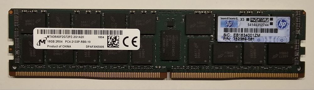 Memorie server HP 16GB DDR4 2RX4 PC4-2133P-RA0