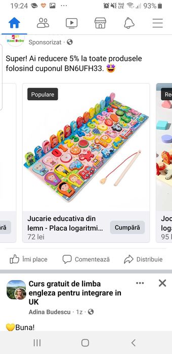 Jucarie educativa din lemn
