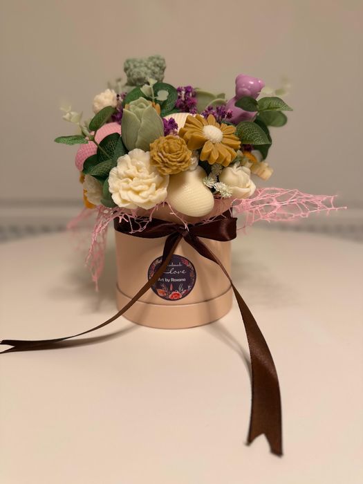 Buchet din ceară de soia parfumată – cadoul perfect, handmade!