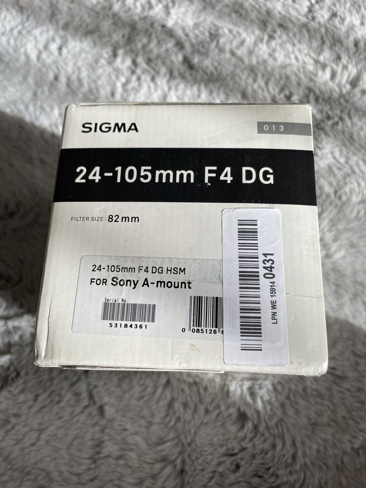 Obiectiv Sigma 24-105mm F4 DG HSM montura Sony Nou