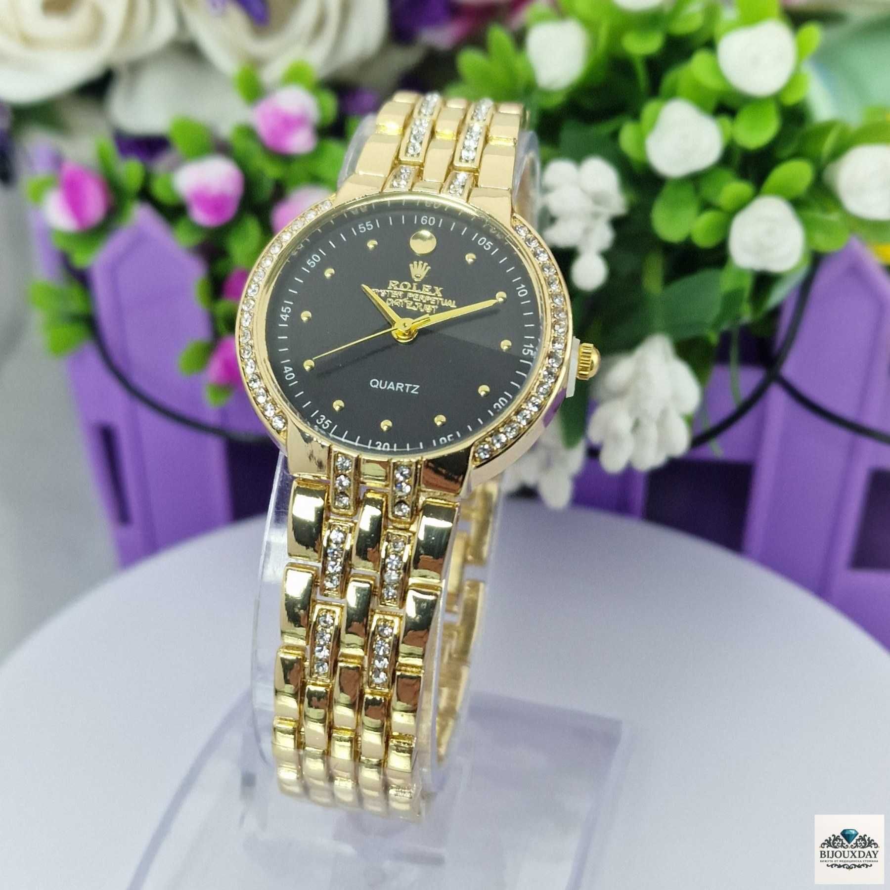 Водоустойчив Часовник Rolex от медицинска стомана с18к златно покритие