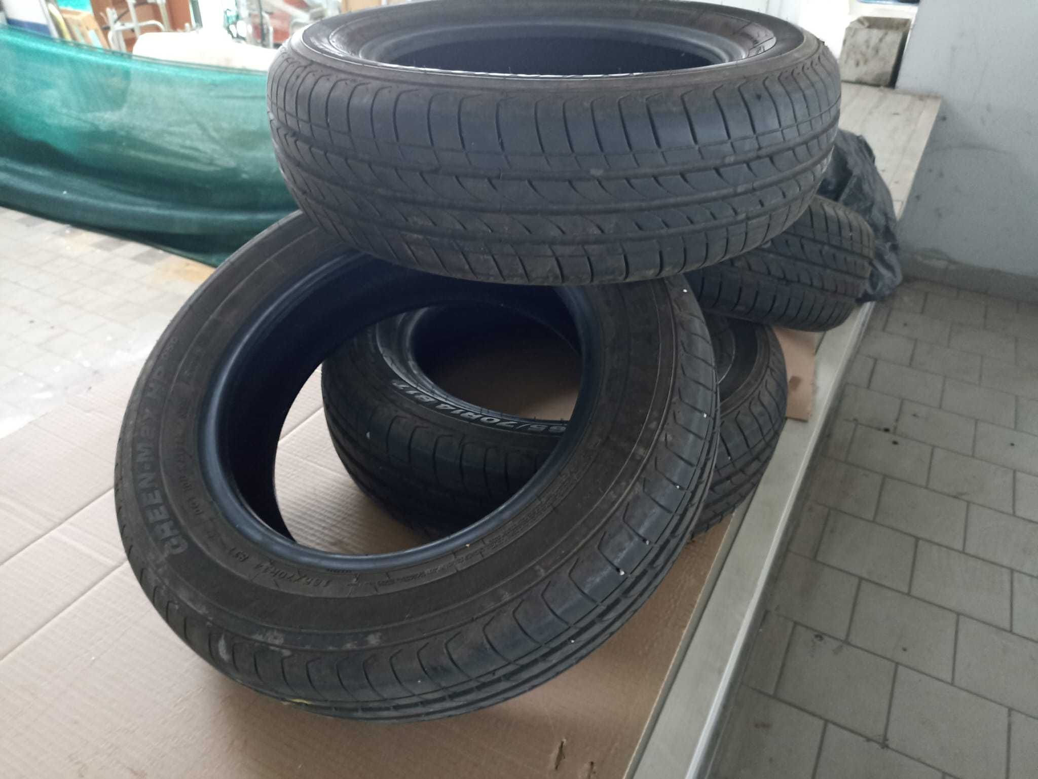 4 anvelope vara 165/70/R14 pentru Spring, dot 0722, rulate 8000 KM.