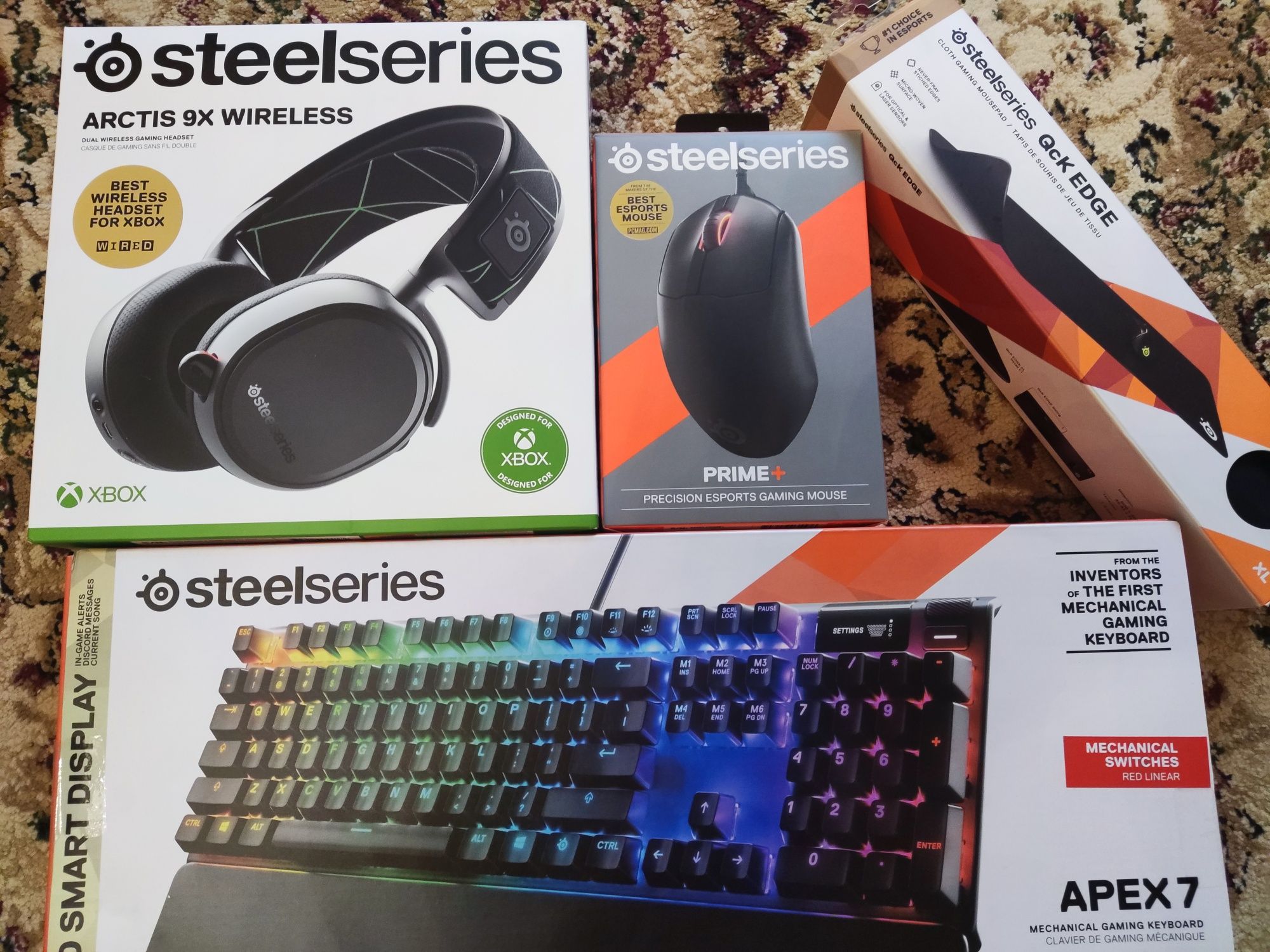 Мышь, клавиатура, наушники, коврик Steelseries