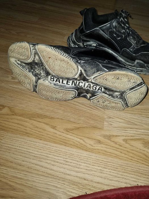 balenciaga triple s Black faded  45