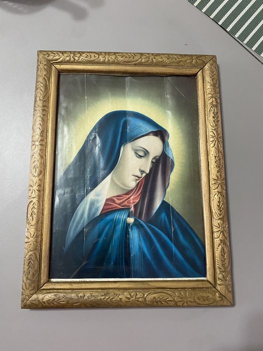 Icoană în ramă din lemn, în stare buna