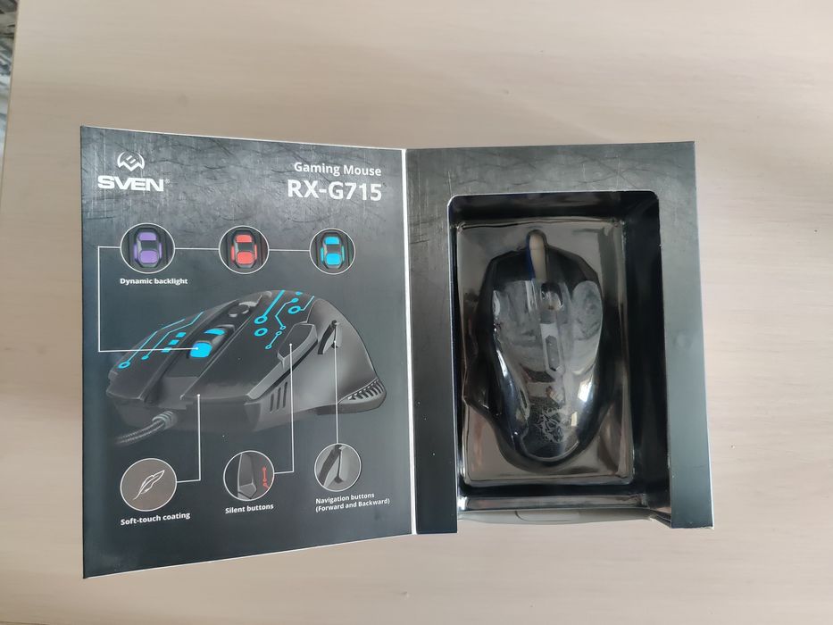 Игровая мышь SVEN RX-G715 с подсветкой и тихими кнопками