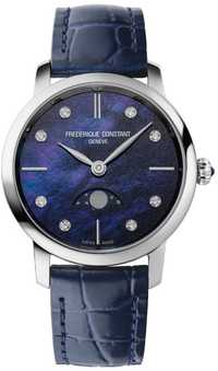 Дамски часовник Frederique Constant Slimline Blue Mop Diamond Dial