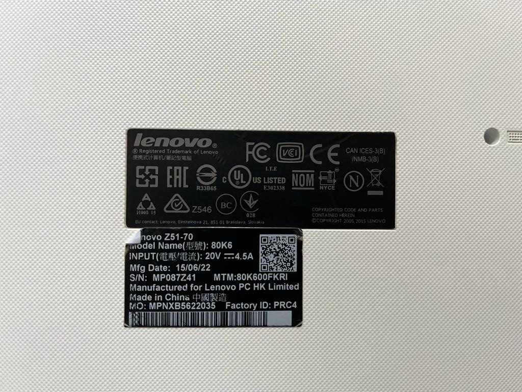 Laptop Lenovo Z51-70 Alb - Intel® Core™ i5, AMD Radeon, 15.6", JBL®