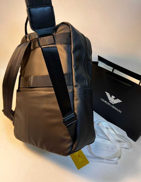 Emporio Armani Geantă rucsac, piele voiaj