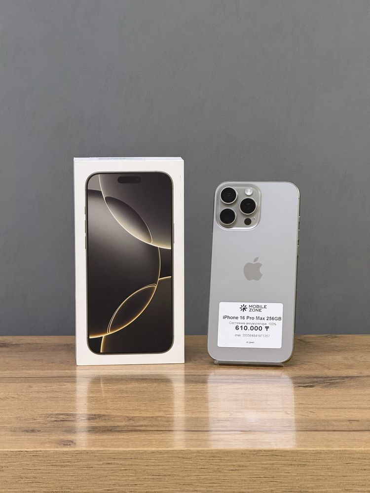 iPhone 16 Pro Max 256 GB 4 цикла АКБ 100 % | Mobile Zone