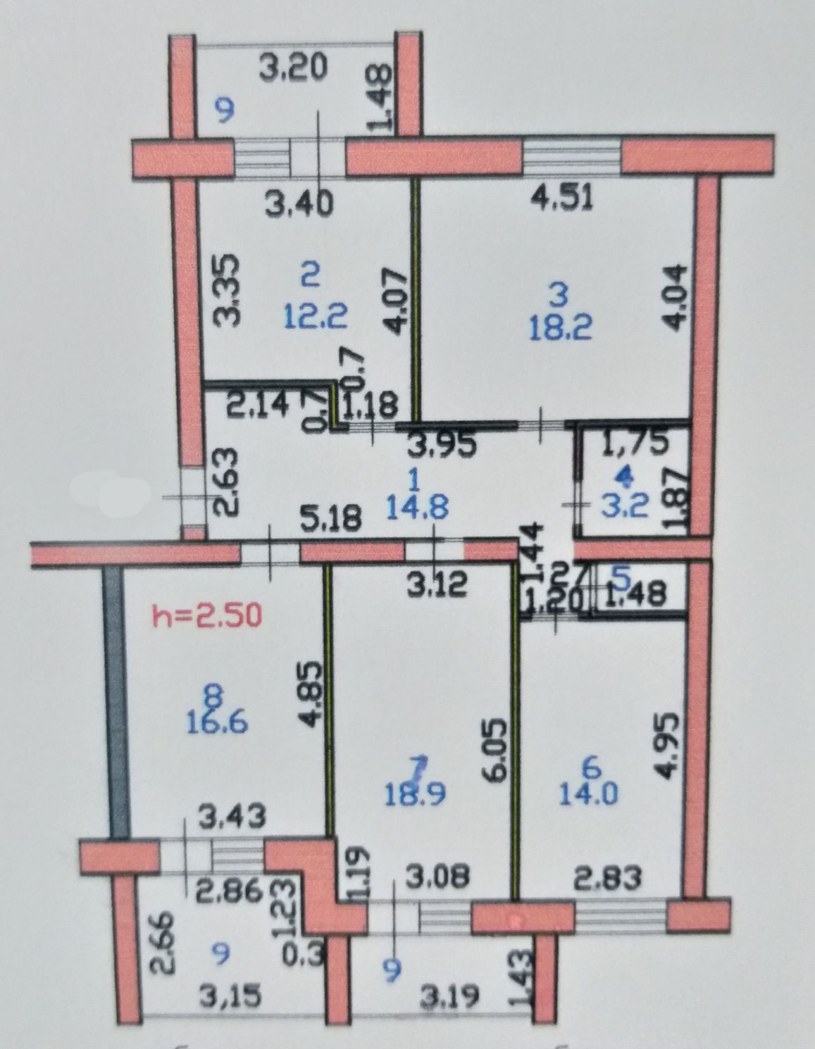 Продам 4 ком квартиру 108 кв м