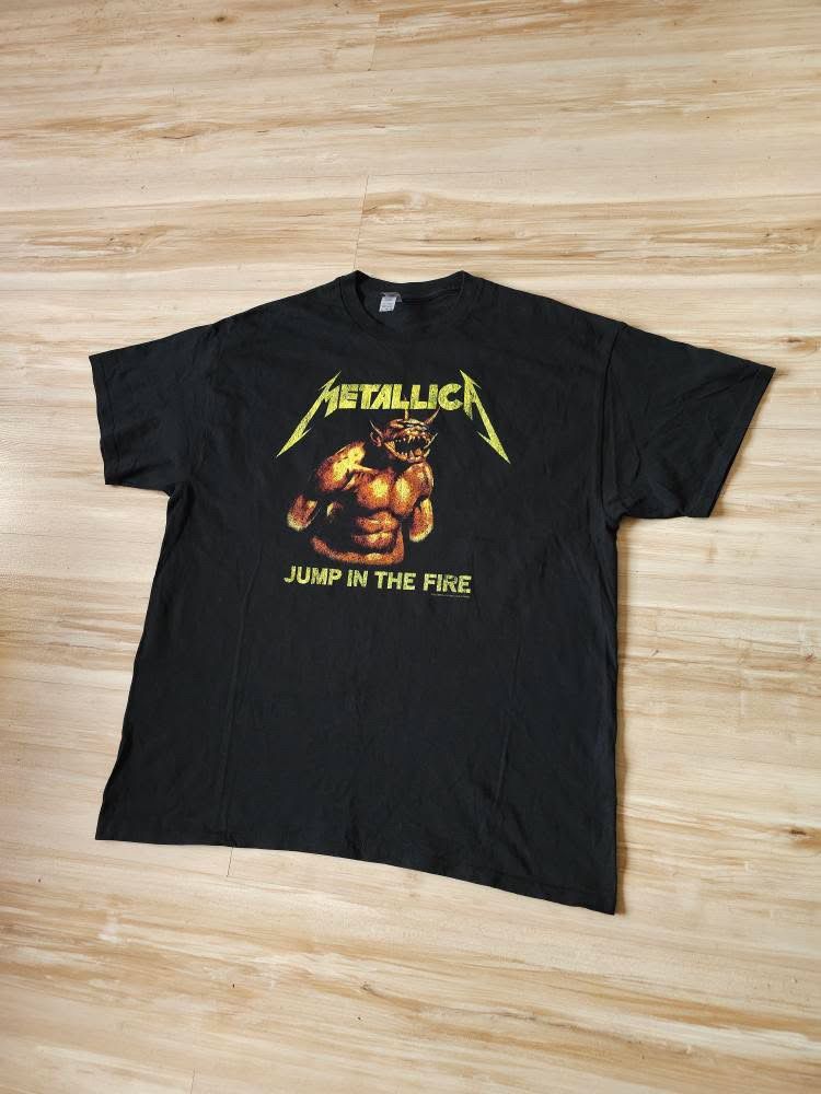 Оригинална мъжка тениска Gildan x Metallica Jump In The Fire