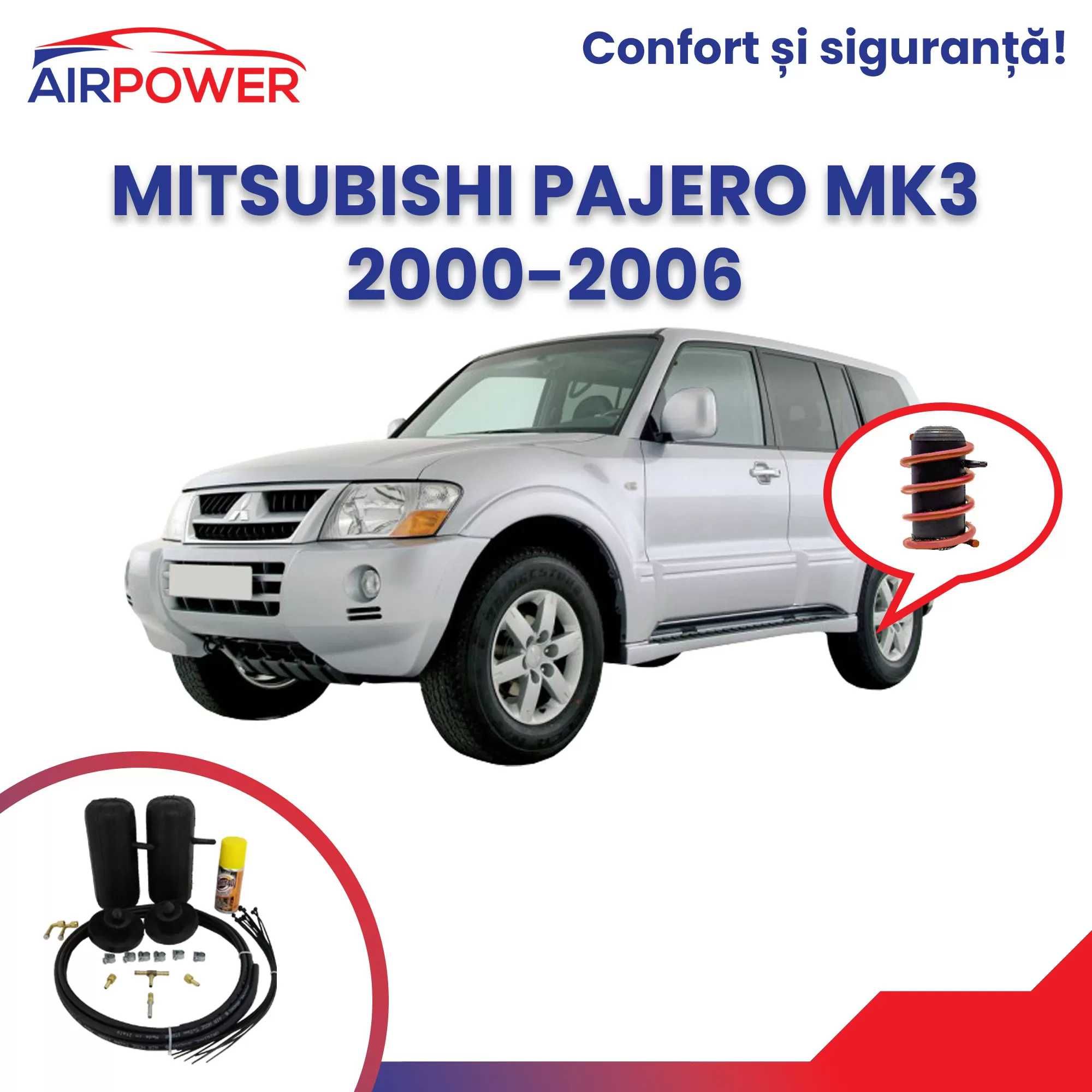 Perne auxiliare, perne auto pneumatice, Mitsubishi Pajero.