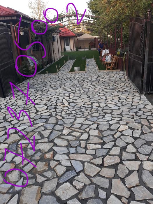 Piatra naturala de munte de Grecia 100%. Lucrez în toată Țara