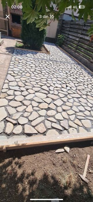 Piatra naturala de rau pavat si placat