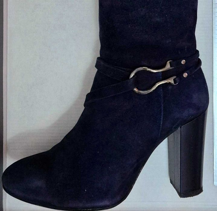 Велурени ботуши, GiAnni, 37, тъмносини