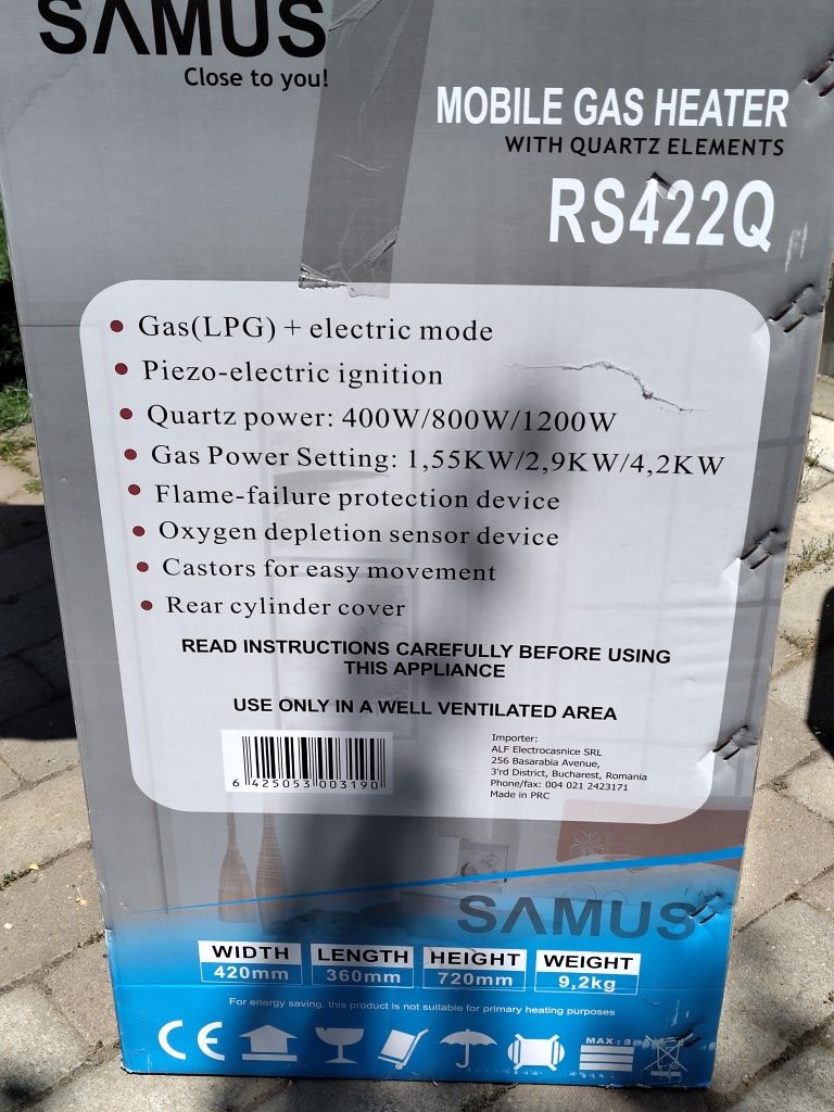 Soba gaz GPL + electric Samus RS422Q