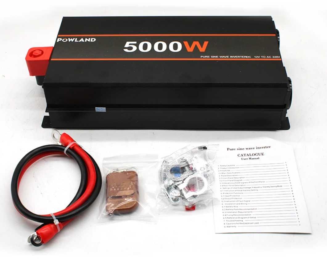 Чист синусоидален инвертор 5000W DC 12V/24V към AC 220V с дистанционно