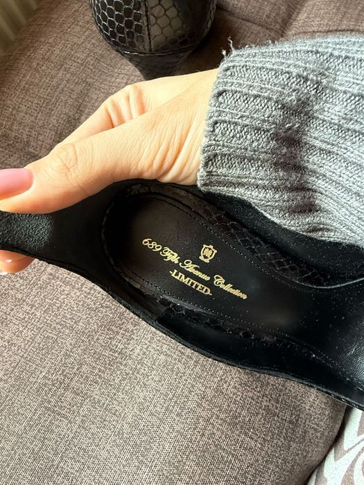 Pantofi toc Massimo Dutti piele