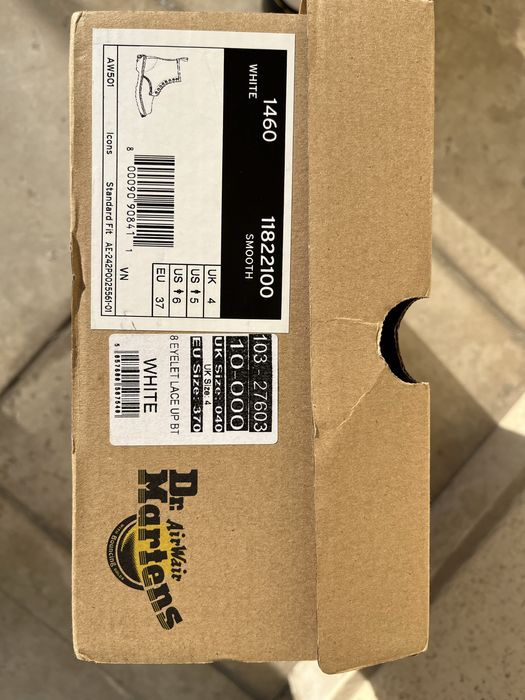 Ghete Dr Martens 1460 white smooth