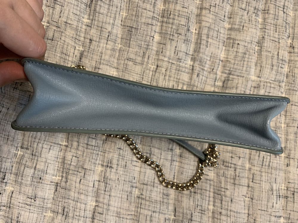 Намалена! Светло синя кожена чанта Furla Metropolos - отлична