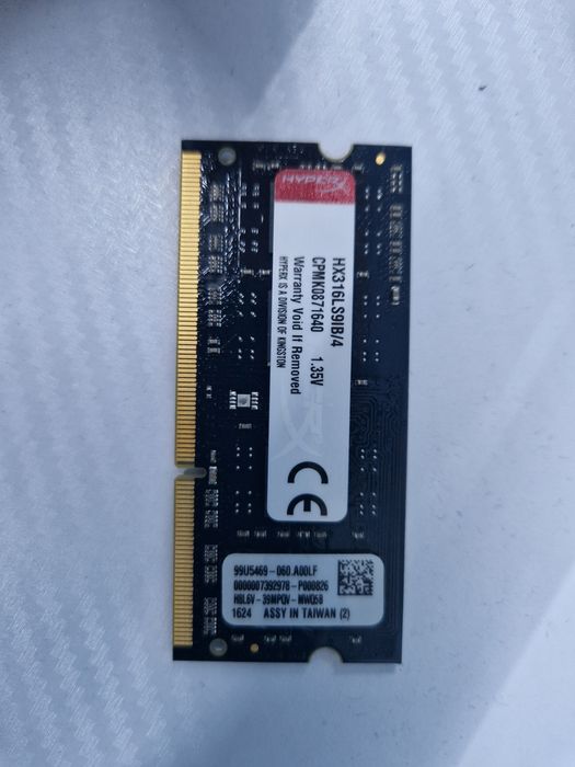Memorii ram laptop hyperx impaxt hx316ls9ib/4