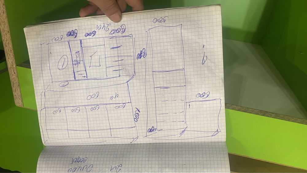 кухня, кухонный гарнитур без фасада, Кухонный корпус новый без фасадов