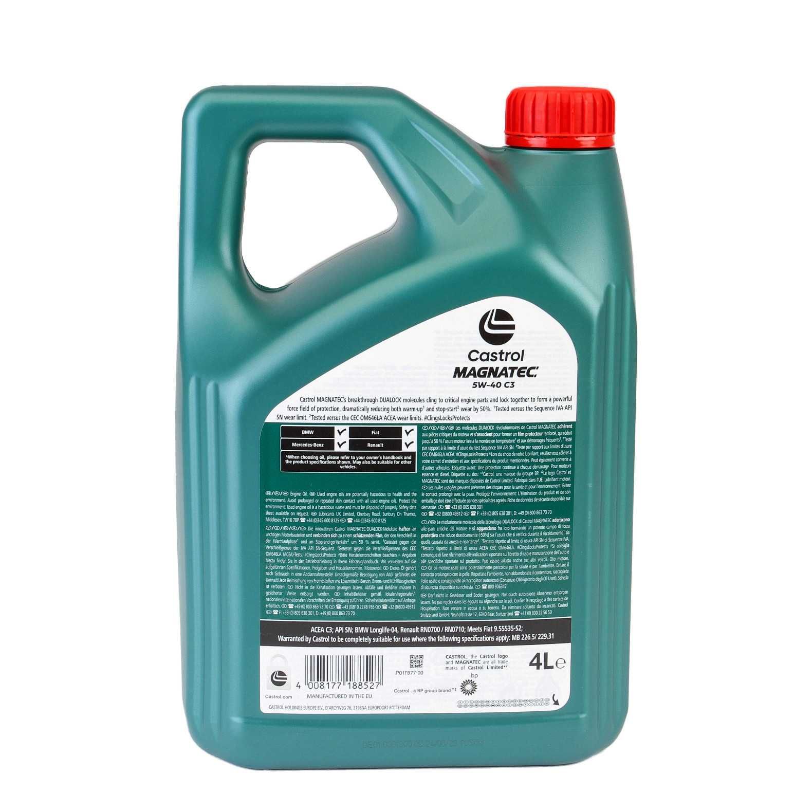 Ulei motor Castrol Magnatec C3 5W40 capacitate 4L