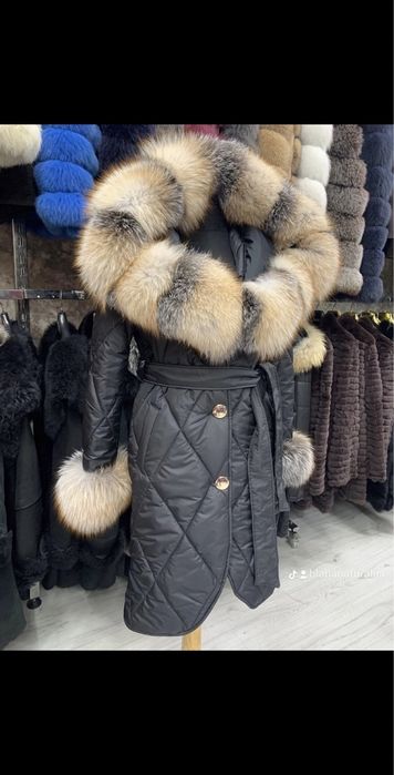 Geaca parka cu blana naturala