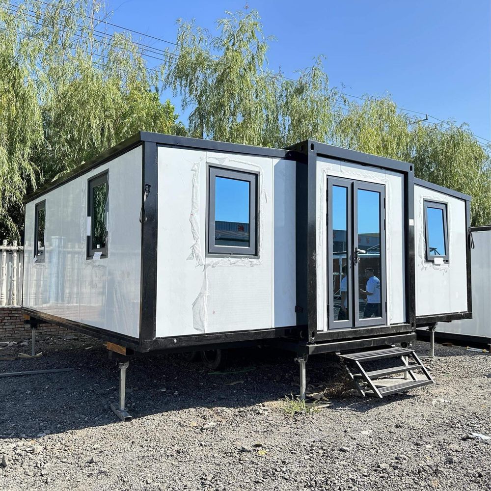 Casa modular stil cabana A frame structura lemn sau structura metalica